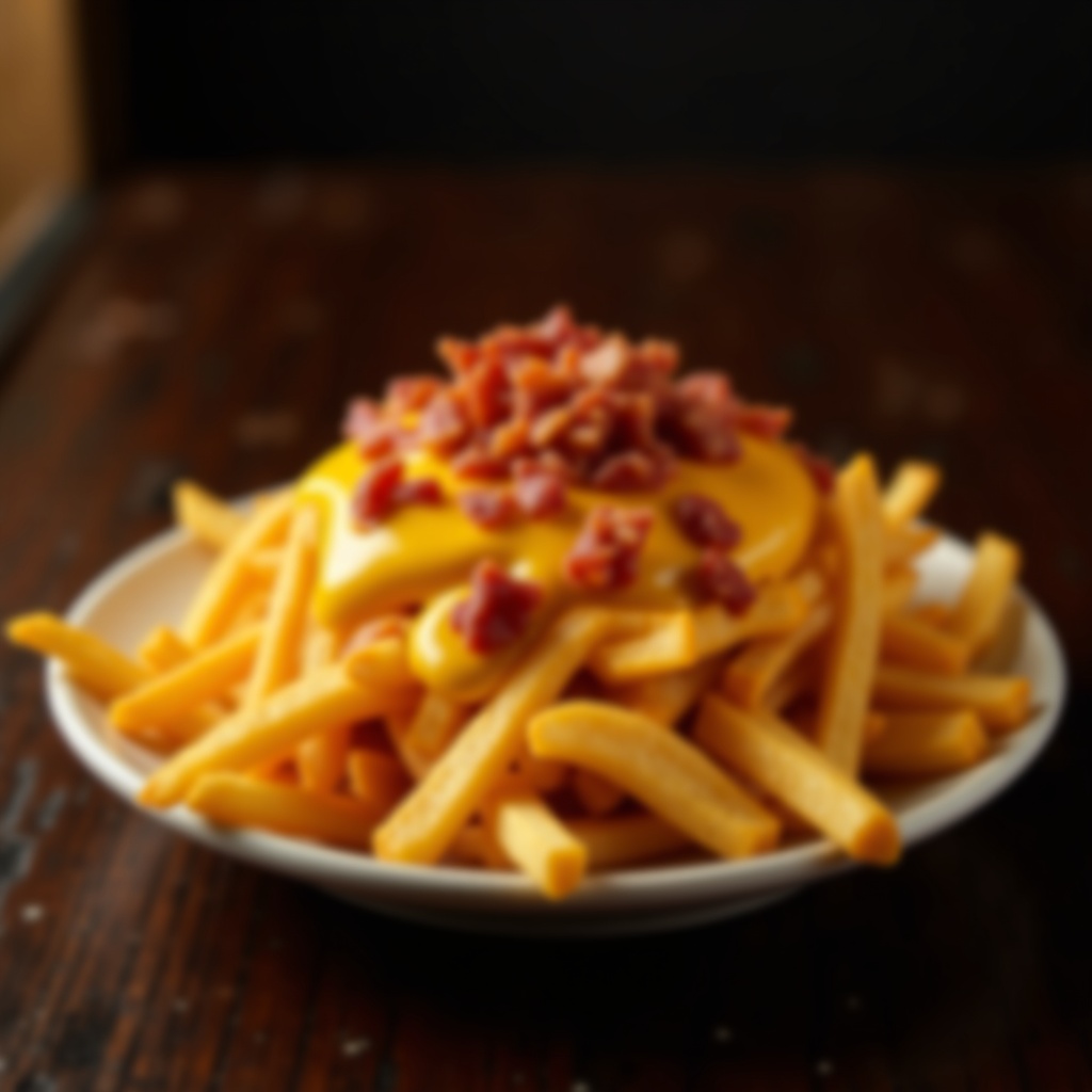 Papas con Queso y Tocino